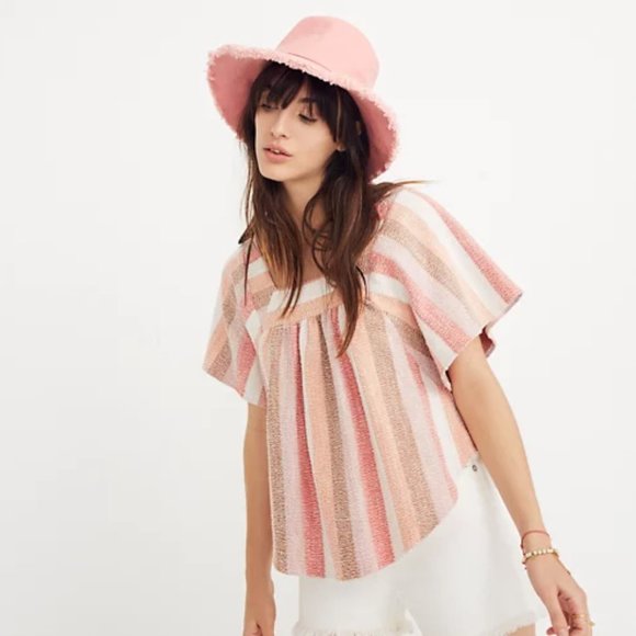 ✨Last Call✨ Madewell Butterfly Top in Sherbet Stripe - Picture 4 of 4